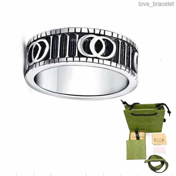 

fashion mens luxurys designers band rings men women titanium steel engraved letter pattern lovers jewelry narrow ring large size, Silver