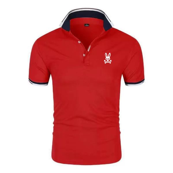 

men's tshirts 2023 summer men polo shirt printed skull bunny fashion lapel breathable casual tees short sleeve hip hop polos shirts 20, White;black