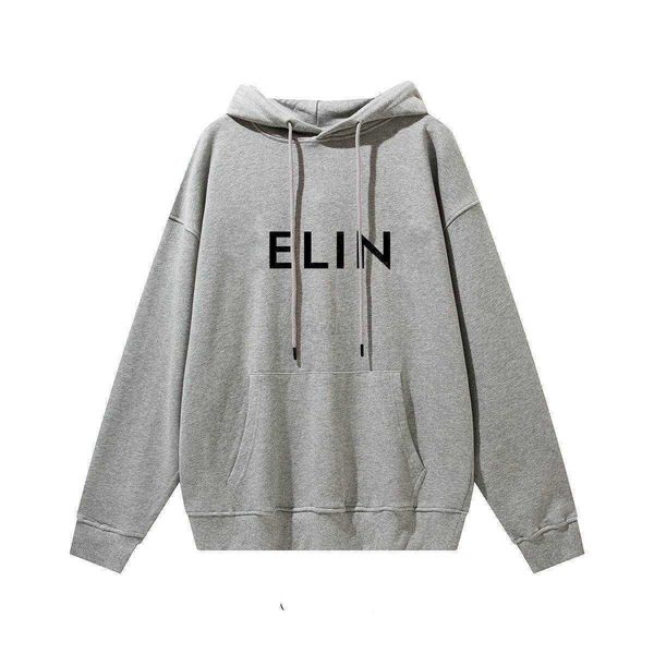 

men's hoodies brand fashion new cline letter printed loose autumn and winter long sleeve for men women gray33gr, Black