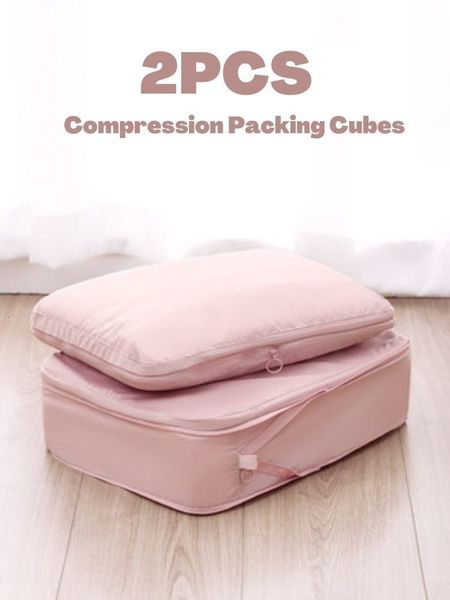 

stuff sacks 2pcs travel compression packing cubes bag portable suitcase clothes organizers waterproof luggage storage cases drawer bags 2303