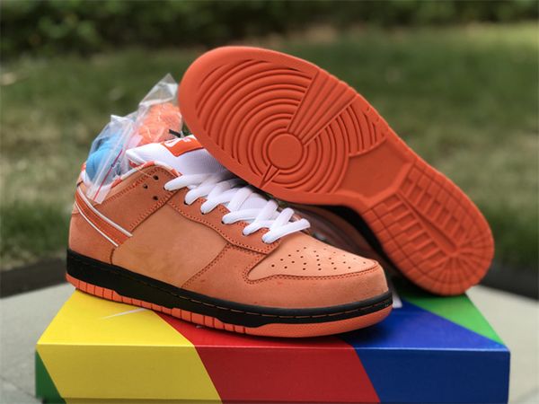 

2023 motorcycle boots concepts x sb low orange lobster casual shoes sb orange frost electro orange-white fd8776-800 running sneakers men wom