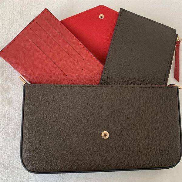 

classic 2021 handbag bag women embossing leather handbags womens shoulder crossbody vintage clutch tote messenger with box275l, Red;black