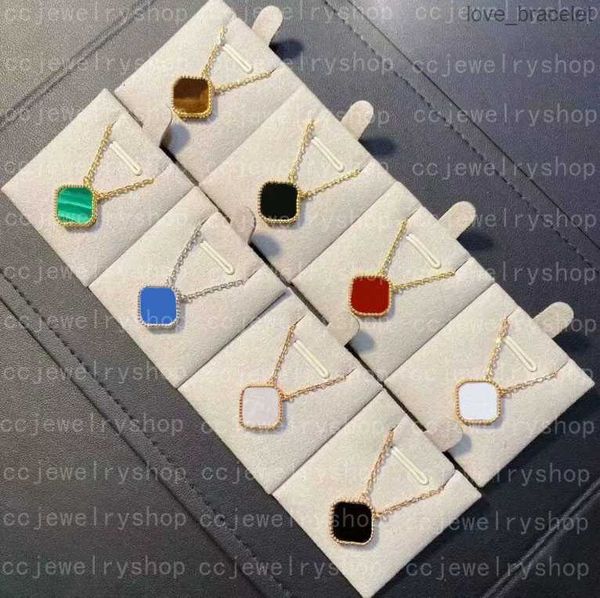 

15mm fashion classic4/four leaf clover necklaces pendants mother-of-pearl stainless steel plated 18k for women girl valentine's mother&, Silver