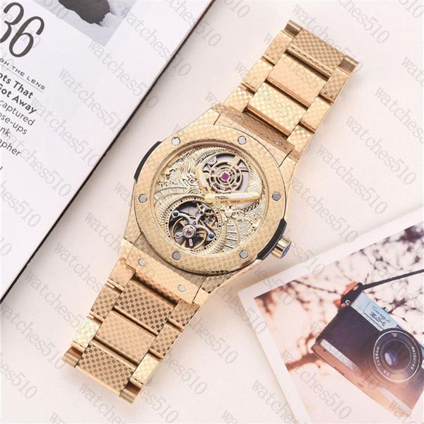 

mens luxury watch 45mm automatic mechanical watches fashion steel belt waterproof luminous business stainless steels men wristwatc300p, Slivery;brown
