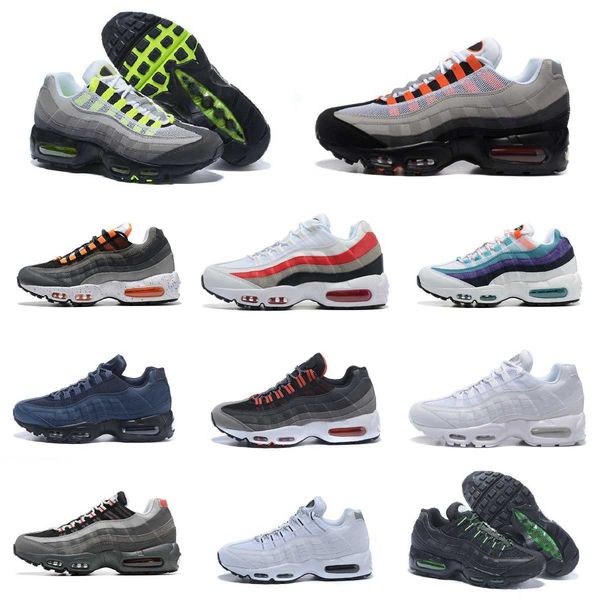 

trainers 95 mens sports running shoes airmaxs 95s 20th anniversary classic og triple black white club neon solar red cork greedy dark smoke
