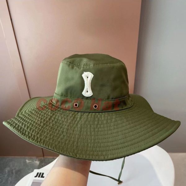 

wide brim hats bucket 247196 women cotton fashion luxury ruffled design embroidery spring summer outdoor beach runway 230309, Blue;gray