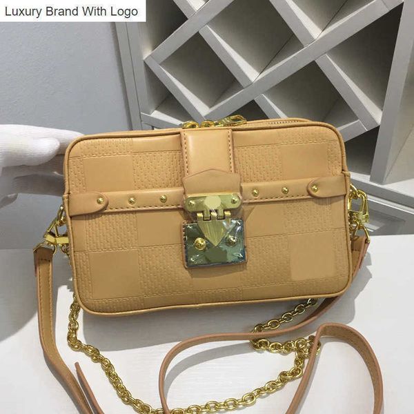 

l bag handbags classic troca handbag damier quilted check shoulder bag s-lock removable belt women founder handbags solid color golden chain, Black