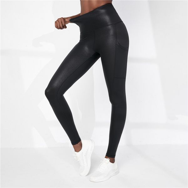 

women's leggings shiny leggings women high waist yoga pants black blue tights woman fashion sports gym workout legging femme mujer xs x
