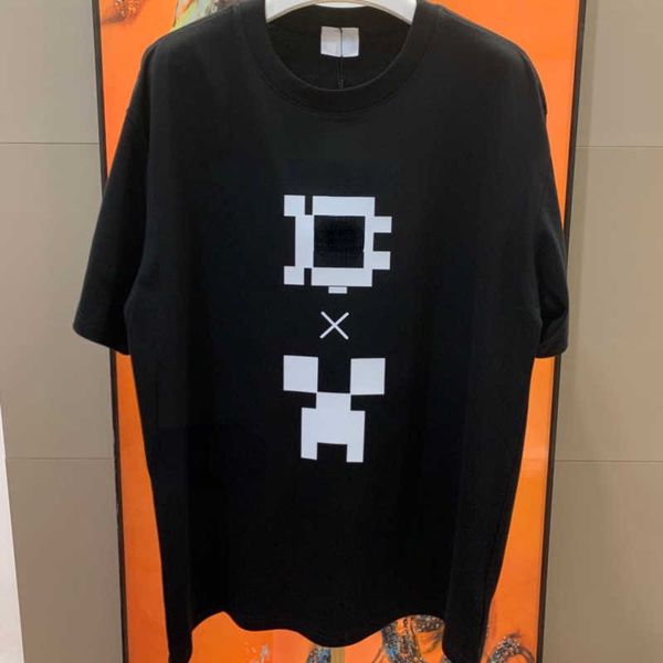 

high version t shirt cotton sweatshirt men women short sleeve tshirt designer t-shirt pixel letter print tee pullover polo shirts, White;black