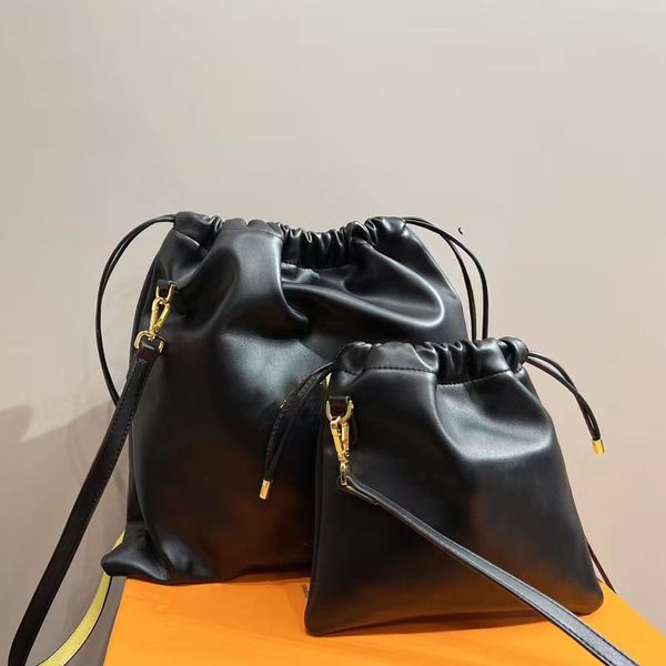 

luxury design Vintage bucket bag Hota Sales womens fashion retro style one shoulder crossbody bags handbag Cross Body Wallets, Black
