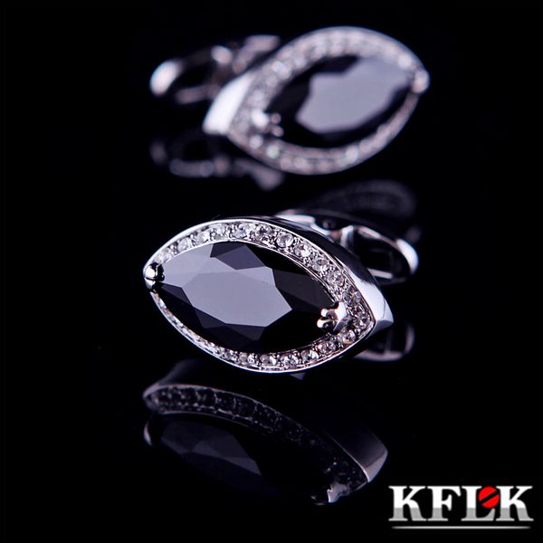 

cuff links kflk jewelry fashion french shirt cufflinks for mens black brand links luxury wedding buttons guests 230309, Silver