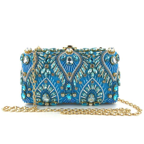 

hengmei hand holding dinner bag hand sewing pearl bag women's dress slung chain women's bag 230309