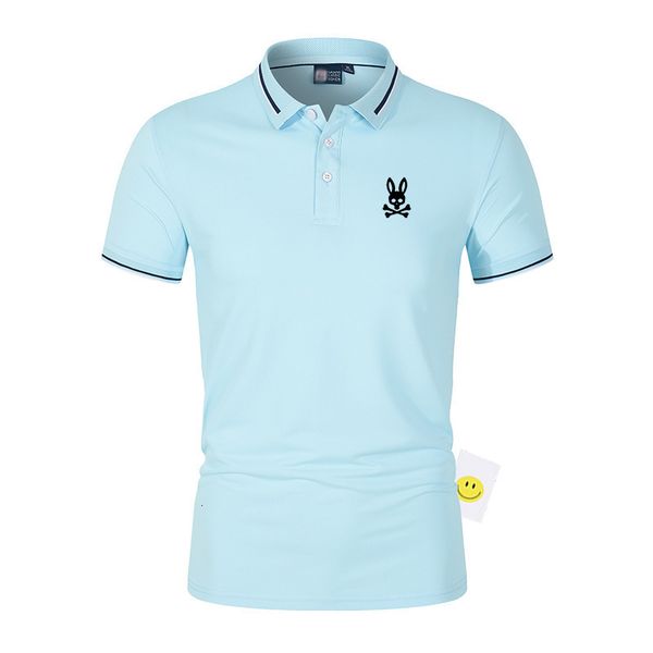 

men's tshirts 2023 summer men polo shirt printed skull bunny fashion lapel breathable casual tees short sleeve hip hop polos shirts 23, White;black