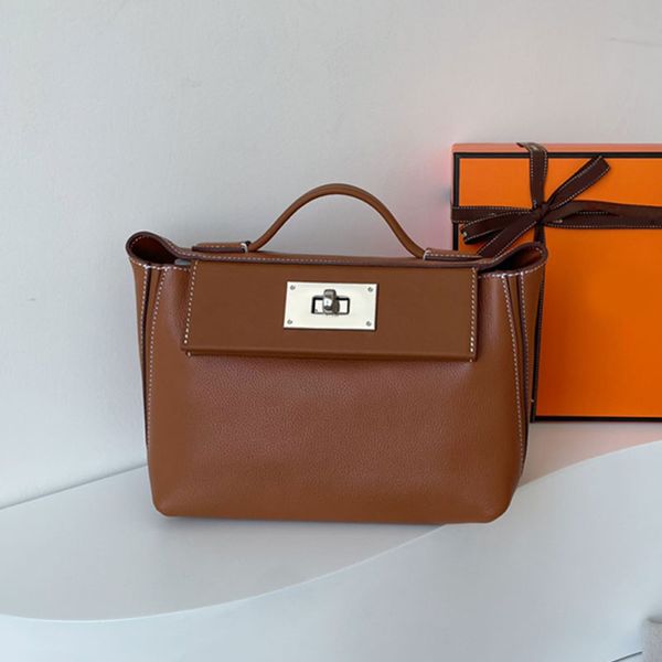 

mini handbags purse shoulder bag plain pocket women crossbody bags cowhide leather fashion letters small tote wallets 21cm