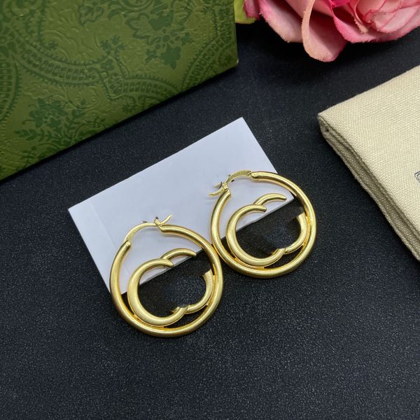 

designer earring g letter logo stud earing luxury women fashion double hoop jewelry woman metal ggity pearl earring koio, Golden;silver