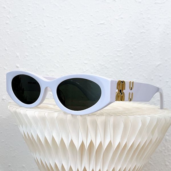 

polarized sunglasses fashion oval frame with logo 11w, White;black