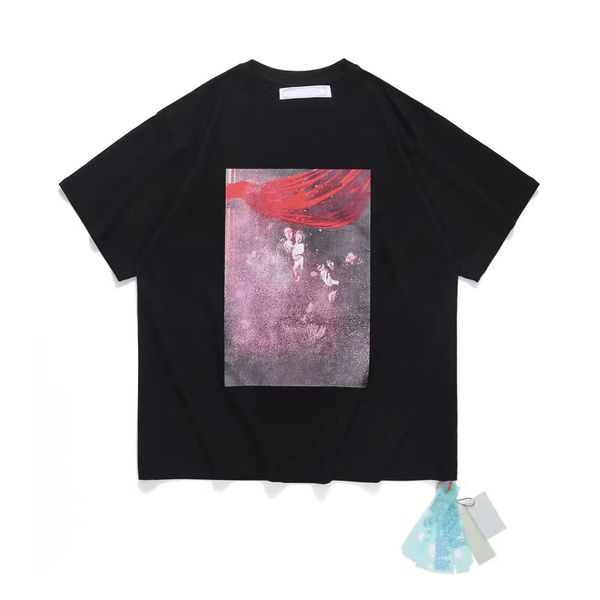 

2023 t shirt for men women casual high street t shirts crew neck designer shirt cotton breathable tee r luxury letters print shirts 14 style, White;black