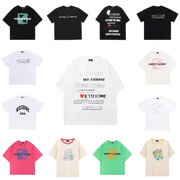 

summer welldone t shirts designer we11done t-shirts men women letter printing t shirt we11done tee oversized casual men's short sleeve, White
