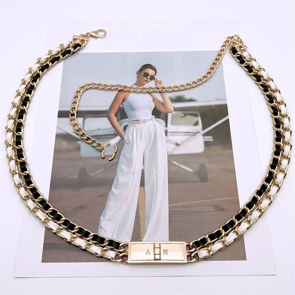 

woman belt womans waistband fashion designers chains genuine leather girdles lady waistbands luxurys belts letter printed chain