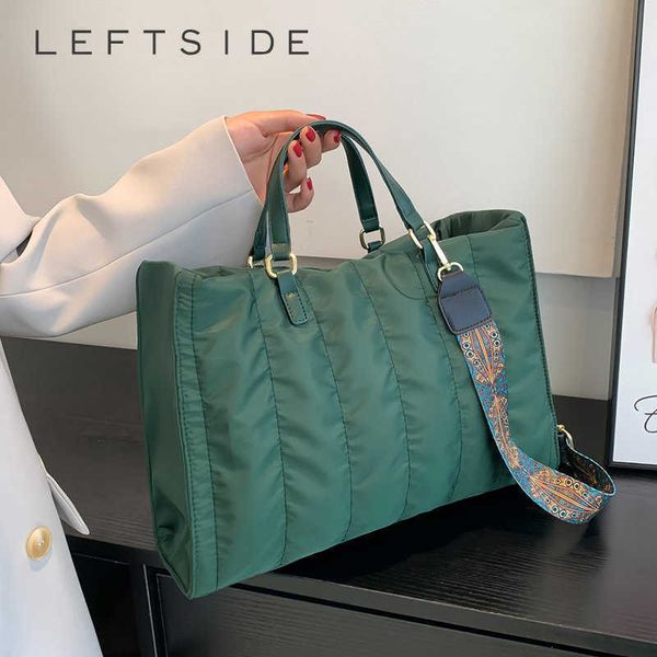 

casual style high capacity handle bag for women winter large nylon shopping bag female travel fabric shoulder bag 230308