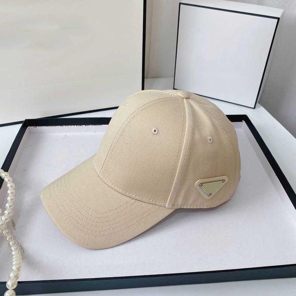 

luxury designer casquette metal triangle cap summer solid color ball caps r5gc, Blue;gray