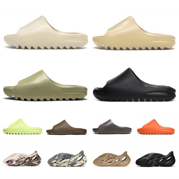 

designer slippers men woman slider bone onyx pure sandals slide slipper ochre resin clog desert ararat run slides slipper 36-46, Black