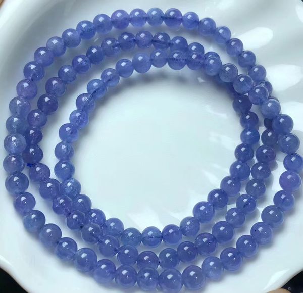 

natural tanzanite strands 5mm crystal beads multi turns bracelet, Black