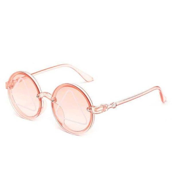 

round kids sunglasses boy cute p children decoration glasses trendy girl, Blue