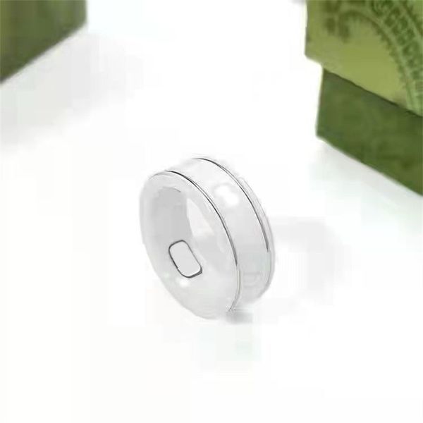 

mens womens luxury 18k plated gold ring for teen girls cool classical black ceramics jewelry details letters engagement designer rings delic, Silver