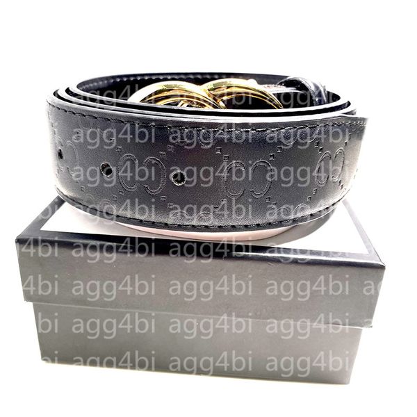 

2023 fashion big buckle genuine leather belt box designer men women mens belts aaaaa18, Black;brown