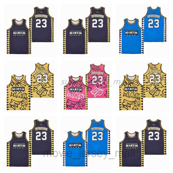 

movie basketball jerseys martin imma 23# jersey, Black;red