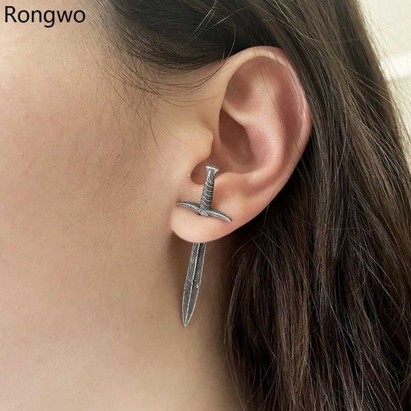 

charm rongwo lord of the narsil hobbits sword earrings classic tv show retro punk d earrings jewelry gift for movies fans l230309, Golden