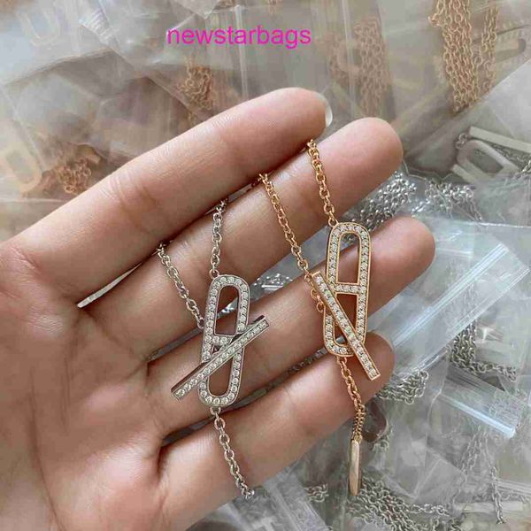 

designer herms necklace for sale s925 sterling silver inlaid diamond pig nose exquisite versatile simple clavicle chain christmas gift