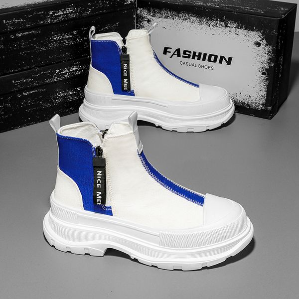 

dress shoes trendy men high sneakers casual breathable man vulcanize street hip hop platform designer footwear 230308, Black