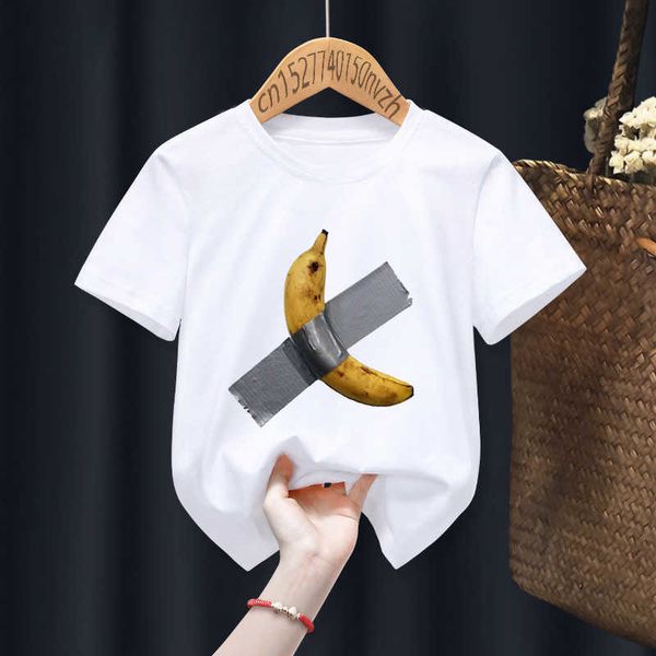 

t-shirts banana taped funny boy girl t-shirts kid children anime gift present little baby harajuku clothes drop ship l230309, Blue
