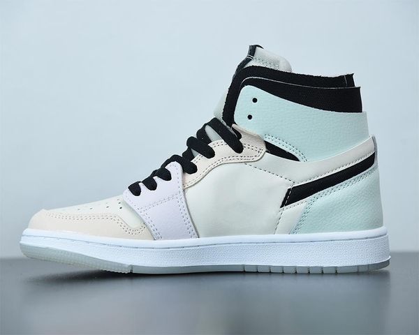 

new release jumpman 1s basketball shoes easter pale ivory black light violet mens shoes tennis sneakers size us6-us13 available