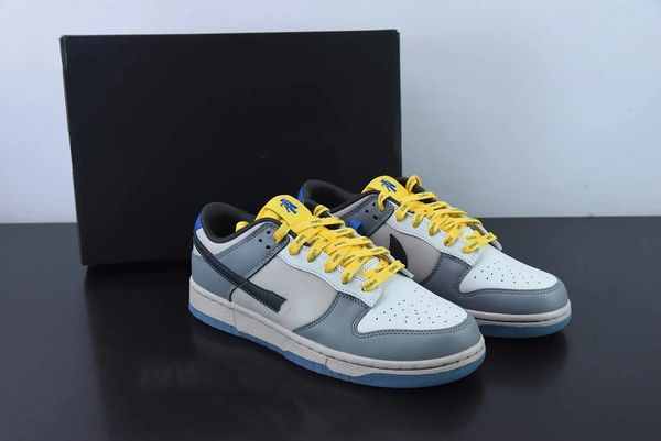 

dunks low ayantee dark grey yellow designer shoes outdoor sneaker with box
