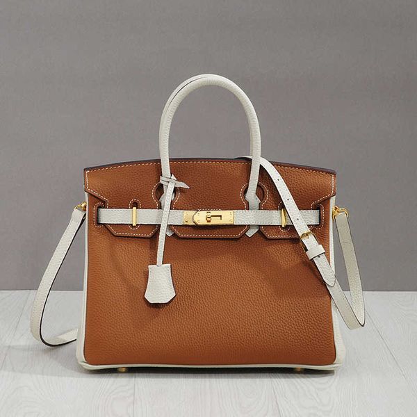 

luxury h ermes brikiss handbags for women 2023 spring new fashion leather handbag womens bag capacity temperament goddess onesh with real lo