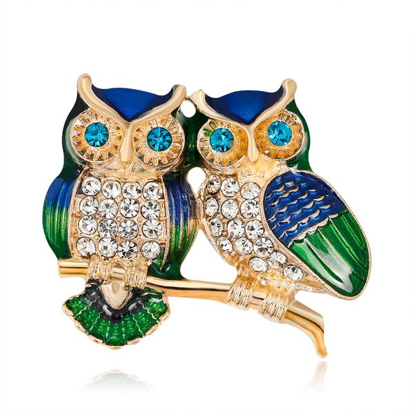 

luxury designers brooch owl pins stylish jewelry wemon party daily wearing kc gold plated 6pcs/lot, Gray