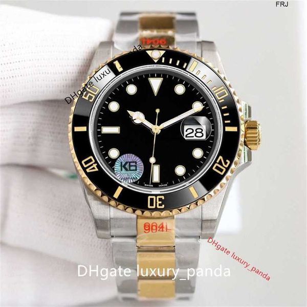 

luxury mens watch rolax mechanical automatic class mens watches ceramic ring automatic mechanical watch 40mm 8215 movement 904l sapphir, Slivery;black