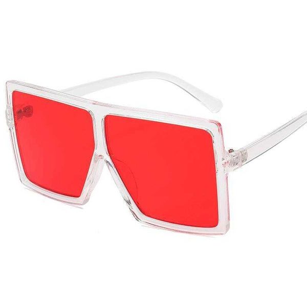 

simple large frame street skids sunglasses trend box uv proof fashion ocean, Blue