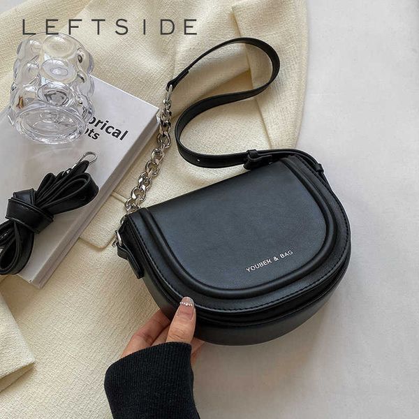 

nxy saddle chain shoulder side bags for women 2023 spring green trend leather mini crossbody bag female chain handbags
