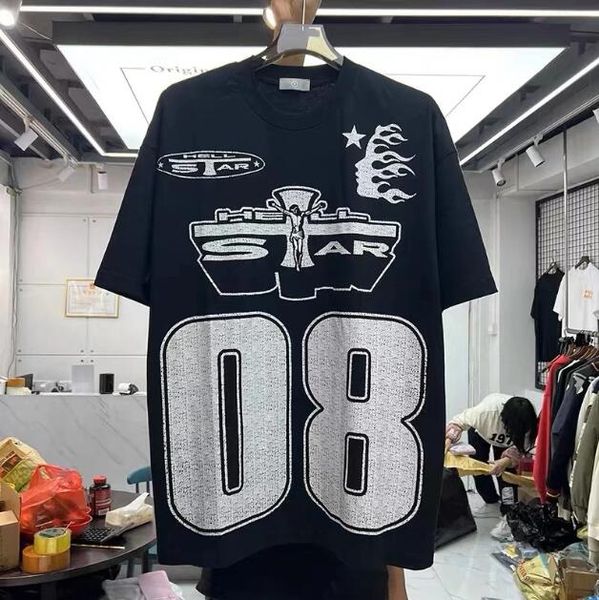 

men's plus tees printed short sleeve t-shirt, Black;brown