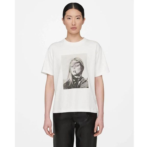 

women s t shirt spring and summer letter print cotton round neck short sleeve women 230308, White