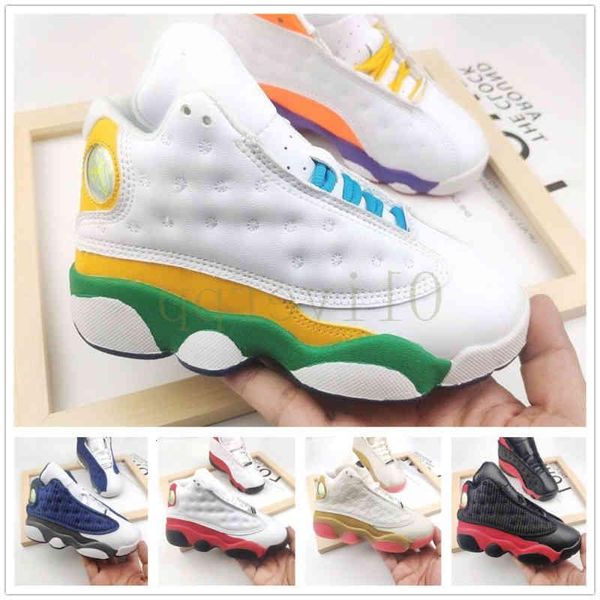 

jordns jumpman 13 kids infant children 13s basketball shoes bred history of flight island green dmp boys girls athletic sports t, Black