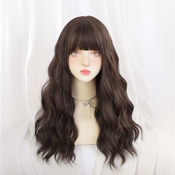

synthetic wig asian fashion lolita daily activity 24 inch curled hair, Black