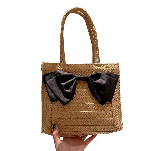 

7a quality designer tote bag straw handbag vacation summer travel women's men wallet bowknot shopping bags clutch crossbody fashion bea