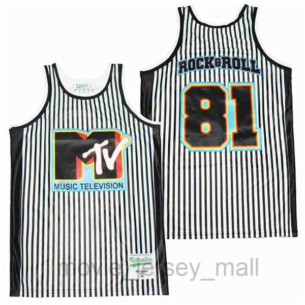 

movie basketball jerseys mtv #81 jersey jersey mens size s-xxl, Black;red