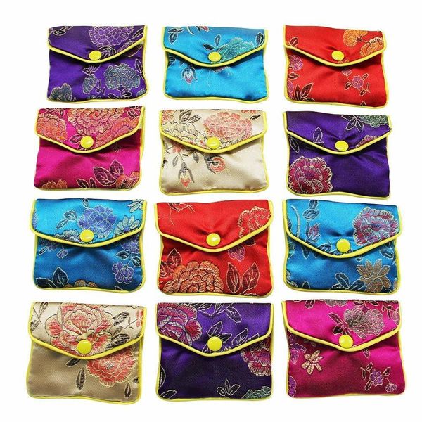 

cosmetic bags cases jewelry silk purse pouch small jewellery gift bag chinese brocade embroidered coin organizers pocket for women girls 230