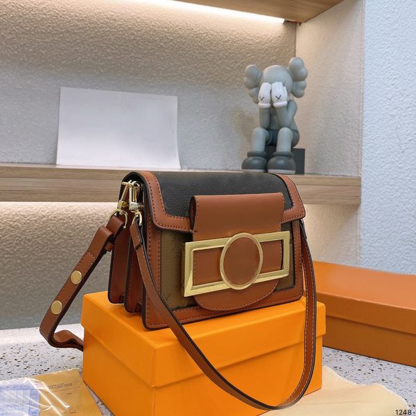 

dauphine designer bag women crossbody handbag brand gold big letter logo double shoulder strap